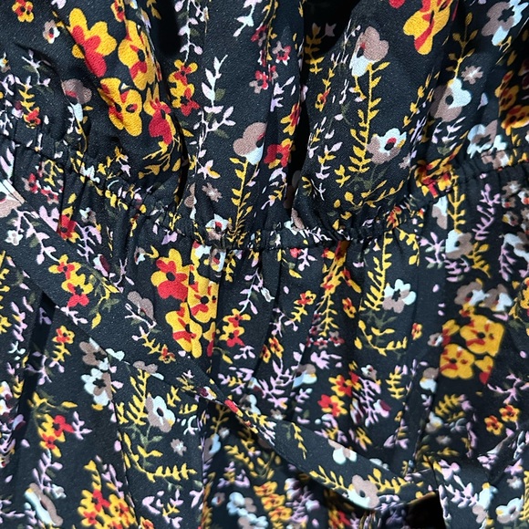 - Black multicoloured Bardot summer dress size 14 newlook new summer holid… - Picture 7 of 11